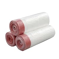 Pekky 8 Gallon Drawstring Trash Bags, Clear, Heavy Duty, 120 Counts/ 3 Rolls
