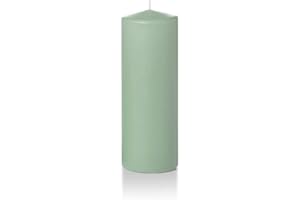 yummi 3" x 8" Sage Round Pillar Candles - 3 per Pack