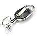 Officeship 6PCS/Pack Carabiner Badge Holder Reels with Back Splint-Black with Back Splint