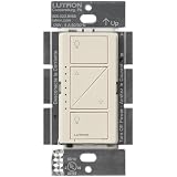 Lutron Caseta Smart Home Dimmer Switch, Works with Alexa, Apple HomeKit, and the Google Assistant | for LED Light Bulbs, Incandescent Bulbs and Halogen Bulbs | PD-6WCL-LA | Light Almond