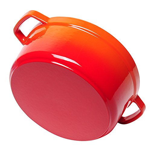 Enameled Cast Iron Dutch Oven Orange Color 4.7QT SGS Certified