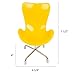 Dahey Cute Hedgehog Mini Chair Small Animal Toy Plastic Swivel Seat Decoration Photo Pops for Hamster, Mice, Other Small Pets, Yellow