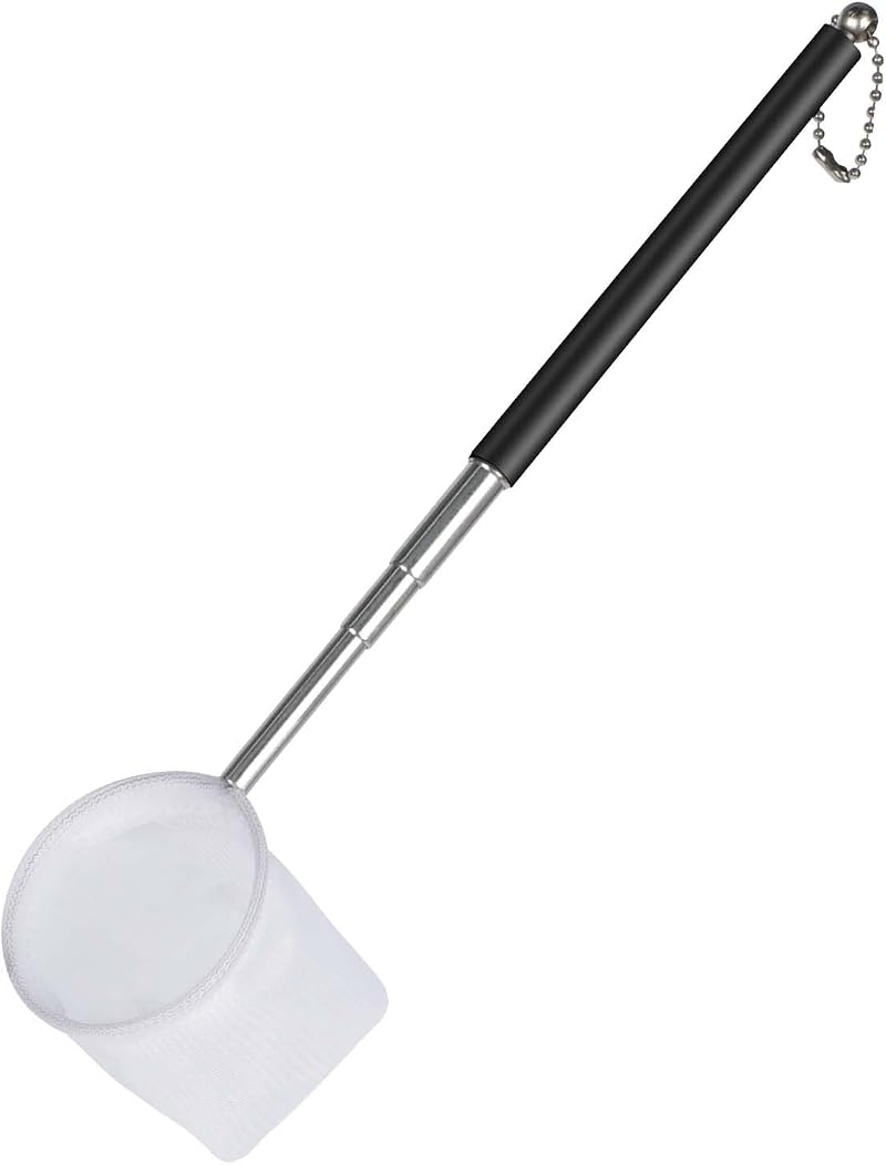 Pawfly Tiny Shrimp Net 5 cm w Extendable Stainless Steel Handle Black