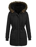 Beyove Women's Winter Faux Fur Lined Parkas Hooded Quilted Anoraks Jackets Long Coats