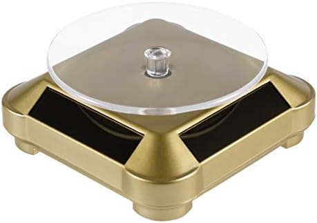 Tellaboull for Fashion Solar Showcase, 360 Turntable, Automatic Rotary, Jewelry Bezel Cases, Displays Stand, for Necklace Bracelet Watch