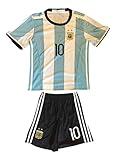 FWC Argentina Home Messi 10 futbol football soccer jersey & short (10-11 years)