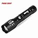 Flashlight ,LandFox X800 Zoomable XML T6 LED Tactical Flashlight+18650 Battery+Charger+Case