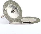 Dophee 10Pcs 40mm Diamond Cutting Discs with 2 Mandrels Rotary Tool view 2