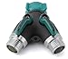 GrowGreen Garden Hose Splitter, 2 Way Y Valve Garden Hose Connector - Heavy Duty - Durable Garden Hose y Splitter - No More Swapping Hoses Constantly