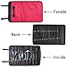 WILNARA 37 Pockets Tool Roll Pouch Bag -Waterproof Wrench Storage Roll Up Organizer Bag for Electrician and Garden (Red)