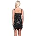 Women Vintage 1920s Flapper Girl Sequin Cocktail Party Dress Dance Costume Black