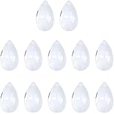 STOBOK Clear Crystal Chandelier Pendants Beads Prisms 12 Pieces 1.10X0.66X0.47 Inch Hanging Glass Teardrop Drops for Wedding Decor Crafts Curtain Lighting