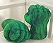 The Hulk Smash Hands Fists Big Soft Plush Gloves Pair Costume Green