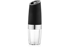 Electric Salt Pepper Mill Stainless Steel Shaker Grinder Set Adjustable Battery Operated with Ceramic Burrs for Spices Cumin 