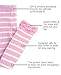 RuffleButts Girls Footless Ruffle Tights - Pink Stripe - 12-24m
