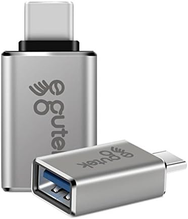 Egutek USB C to USB 3.0 Mini Adapter,Type-C Adapter with Data Transfer Speed of Up to 5Gbps,Compatible with Macbook Pro 2018/2017, Macbook 12-Inch,Chromebook Pixel,Samsung S8, S9+,etc.(Space gray)