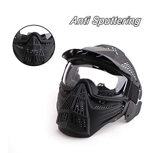 Anyoupin Paintball Mask, Airsoft Mask Full Face with Goggles Impact