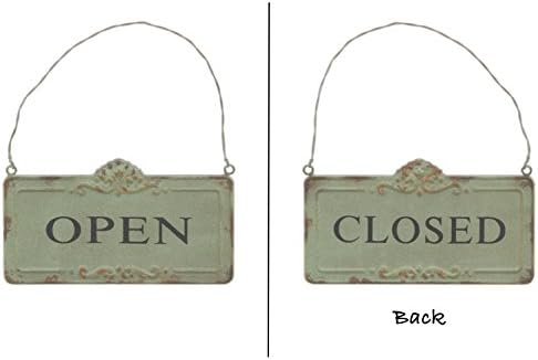 Park Hill Vintage Style Open/Closed Hanging Sign with Faux Patina Finish