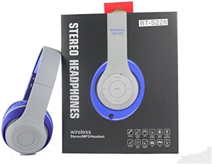 Over-The-Head Stereo Wireless Headsets for Oppo Find X, Lamborghini Edition, F7 Youth, Realme 1, A3, F7, A1 (Blue)