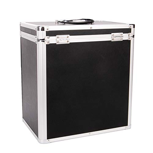 Vaultz Vinyl Record Storage Box Locking 50 Album Holder & Organizer