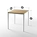 ZINUS Soho White Square Table