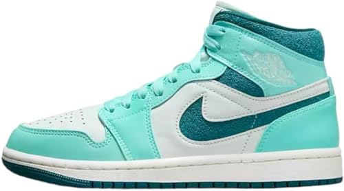 Amazon.com | Nike Jordan 1 Mid Women Bleached Turq/Sky J Teal