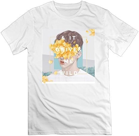 Robeni Men's White Generic Cotton Troye Sivan Wild Blue Neighbourhood Tshirt