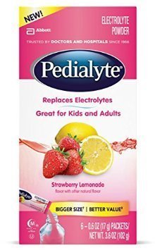Pedialyte Large Powder Packs, Strawberry Lemonade, 6 Count, Pack of 2