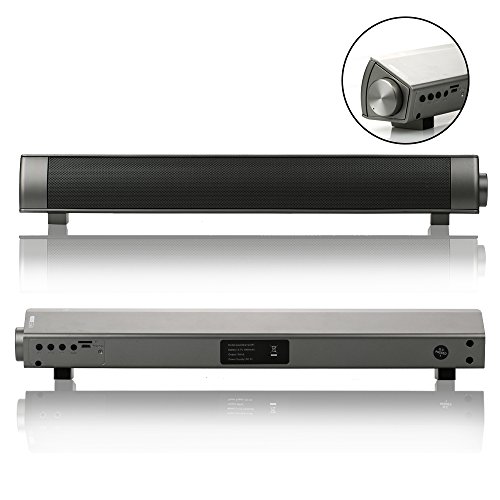 ASIYUN-Soundbar-10W-Wired-and-Wireless-Speaker-Audio-Stereo-Long-standby-for-Smartphones-Tablets-Projector-and-Wireless-DevicesBlack