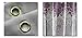 Eforgift 72-inch by 78-inch Floral Printed Shower Curtain Fabric, Waterproof Bathroom Curtains with Free Rings, Purple/Grey