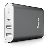 iPad Air Battery, i-Blason? Aero 7800 mAh Dual Port Ultra Compact External Battery Portable USB Charger Power Bank - Intelli-ChargeTM Wide Compatibility, Fast Charging, High Capacity - For Apple iPhone 6 Plus 5s 5c 5, Apple iPad Air mini, Samsung Galaxy S5 S4 Active Mini, Galaxy Tab 4 3 2 Pro S, Note 3 4 Pro Edge, LG G3 G2, Nexus 6 5 4, HTC One M8, MOTO X X+1, PS Vita and More (7800-Black)
