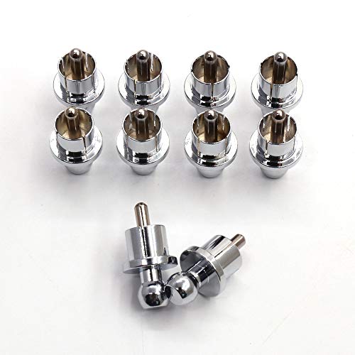 RCA Noise Stopper Caps,RCA Connector Dust Proof Protector Cover 10PCS (Rhodium Plated)
