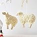 Jeeke Christmas Tree Ornament Felt Sheep Christmas Tree Decoration Christmas Ornaments (Beige, 14x12cm/5.5x4.7inch)