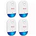Ultrasonic Pest Repellent，Epress 4-Pack Electronic Plug In Pest Control Repeller with LED Light for Insect Home Repellent Anti Mice, Roaches, Bugs,fleas, Mosquitoes, Spiders Outdoor/Indoor