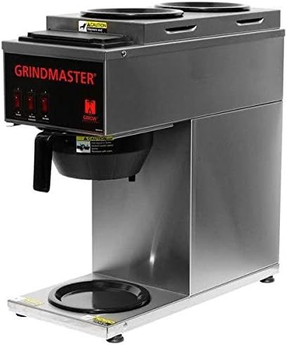 Grindmaster Cecilware Portable Pour Over Coffee Brewer with 2 Top and 1 Bottom Warmers, Stainless Steel