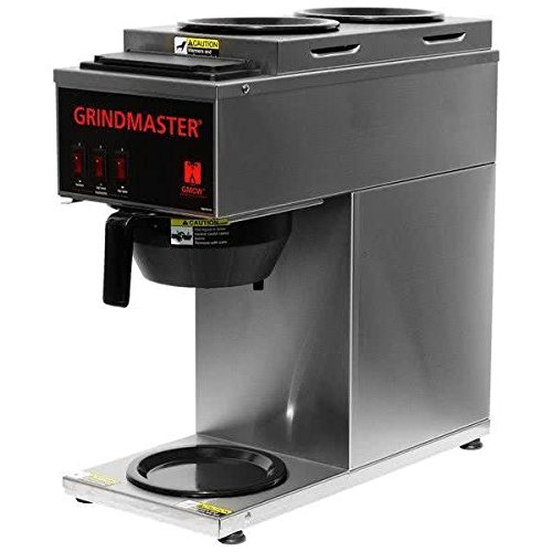 Grindmaster Cecilware Portable Pour Over Coffee Brewer with 2 Top and 1 Bottom Warmers, Stainless Steel