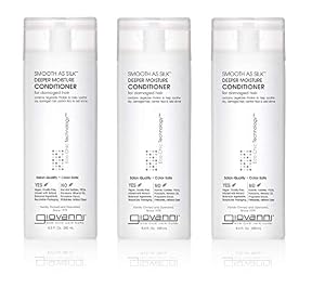 Image of GIOVANNI COSMETICS- Eco Chic Smooth As Silk Conditioner- Deeper Moisture For Damaged Hair- 3 PACK (8.5 Fl Ounce)