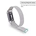 TOMALL Replacement Bands for Fitbit Charge 3, Waterproof Adjustable Replacement Accessories with Magnet Lock for Fitbit Charge 3 (Silver)