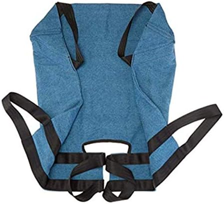 Aide Transfer Lift Sling,Wheelchair Mobility Transfer System with 6 Belts for Transfers,Safe Lift Bedridden,Disabled Safety Aide Transfer Sling (Denim)