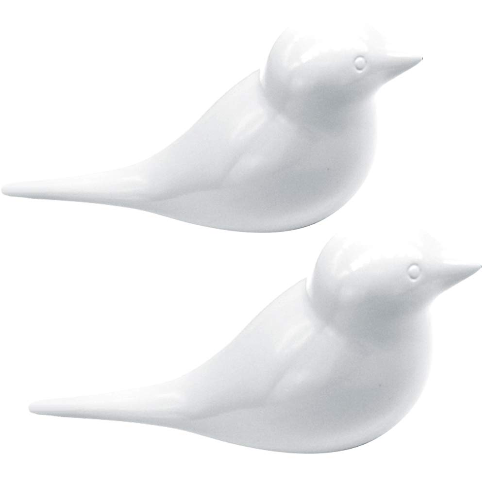 La La Pet 2Pcs 3D Creative Resin Bird Wall Hooks, Home Accessories Wall Decoration Towel Coat Hook Wall Hooks, White