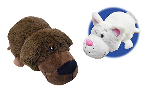 FlipaZoo NEW!!! The 16 Pillow with 2 Sides of Fun for Everyone - Each Huggable FlipaZoo character is Two Wonderful Collectibles in One (Bradley Labrador/Rachel Cat) by FlipaZoo