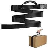 Box Carrying Strap with Handle,Adjustable Belt, Heavy Duty Ordinary Luggage Lashing Strap Holder, for Safe Moving and Lifting and Carrying of Heavy Cases, Groceries, Luggage, Black
