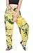 CandyHusky Women Elastic Waist Loose Fit Tie Dye Baggy Hippie Casual Yoga Pants (Green-Yellow)
