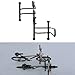 CyclingDeal Adjustable 6 Bike Floor Parking Rack Storage Stand Bicycle