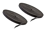 iMBAPrice Long Cable Fastening Tape - (Pack of 2) 0.75 inch One Wrap Hook & Loop (75 feet) 25 Yards/Roll - Black