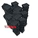 TheDisplayGuys - 100-Pack #11 Cotton Filled Cardboard Paper Jewelry Boxes Gift Case - Matte Black (2.1