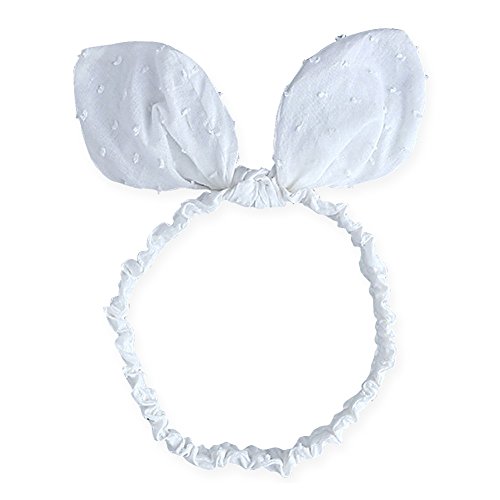 mk. park - NEW Cute Baby Kids Girls Infant Rabbit Bow Headband Hairband Headwear Bunny Ear (White)