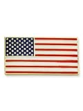 PinMart's Official Rectangle Patriotic American Flag USA Lapel Pin 3/4"W x 3/8"H