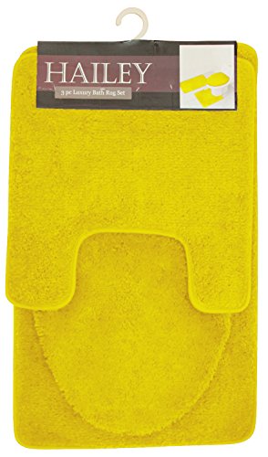 Hailey 3 Piece Bath Rub Set, Tub, Contour, Lid Yellow - Thumbnail 2