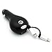 Rapid 3.1Amp Retractable Car Charger with Extra USB Port for iPhone 6 6S, Plus, 5S 5C 5 - Samsung Galaxy S6, S6 Edge, S5, S4, S3, S2, Mini, Active - Galaxy Note 5 4 3 2 Edge - LG G2 G3 G4 V10